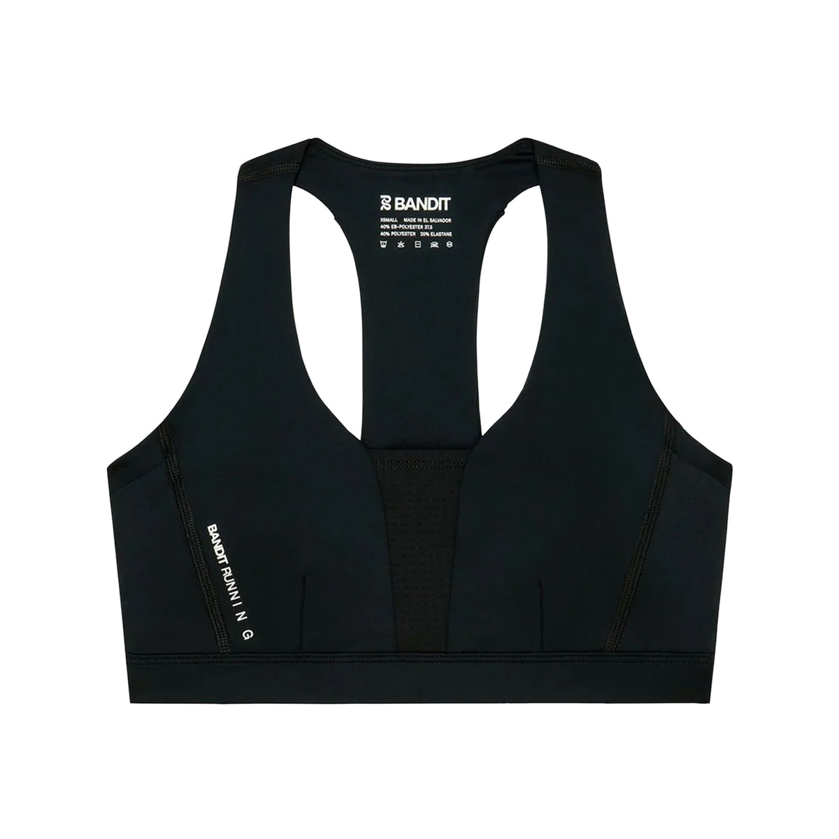 Women's Stamina-V GeoMesh V-Neck Run Bra - Black