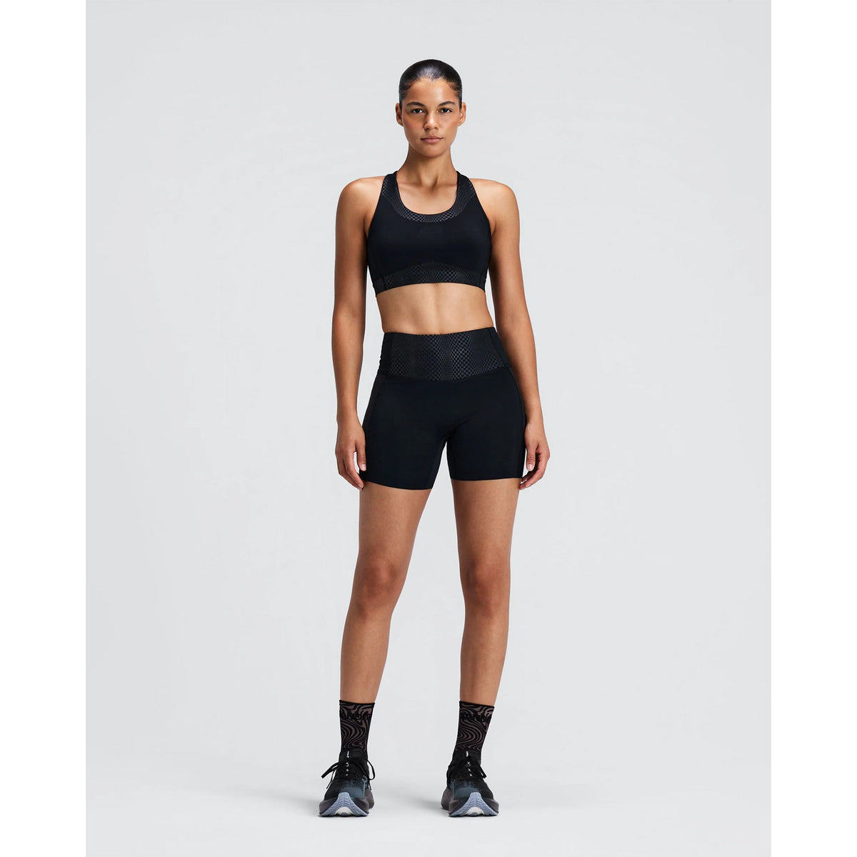 Women's Stamina-V Threshold 5" High Waist Compression Shorts Black