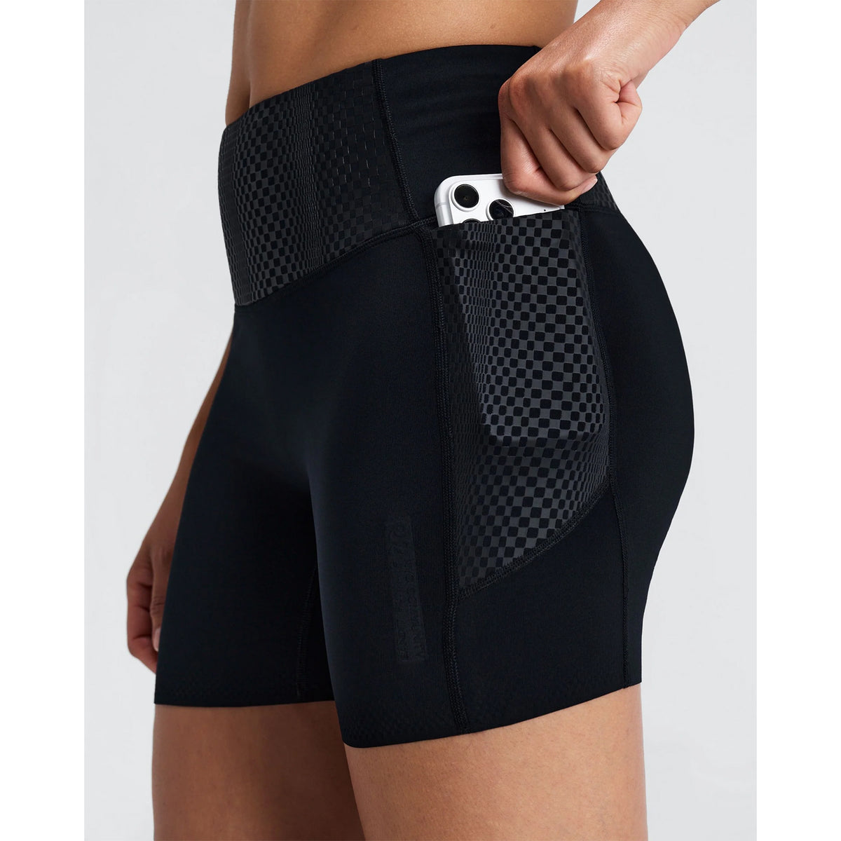 Women's Stamina-V Threshold 5" High Waist Compression Shorts Black