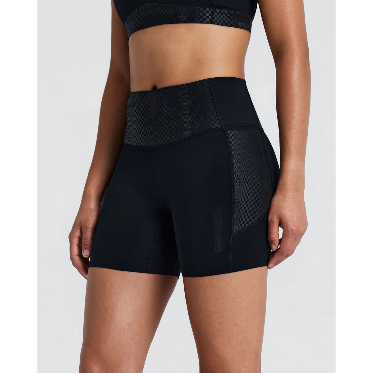 Women's Stamina-V Threshold 5" High Waist Compression Shorts Black