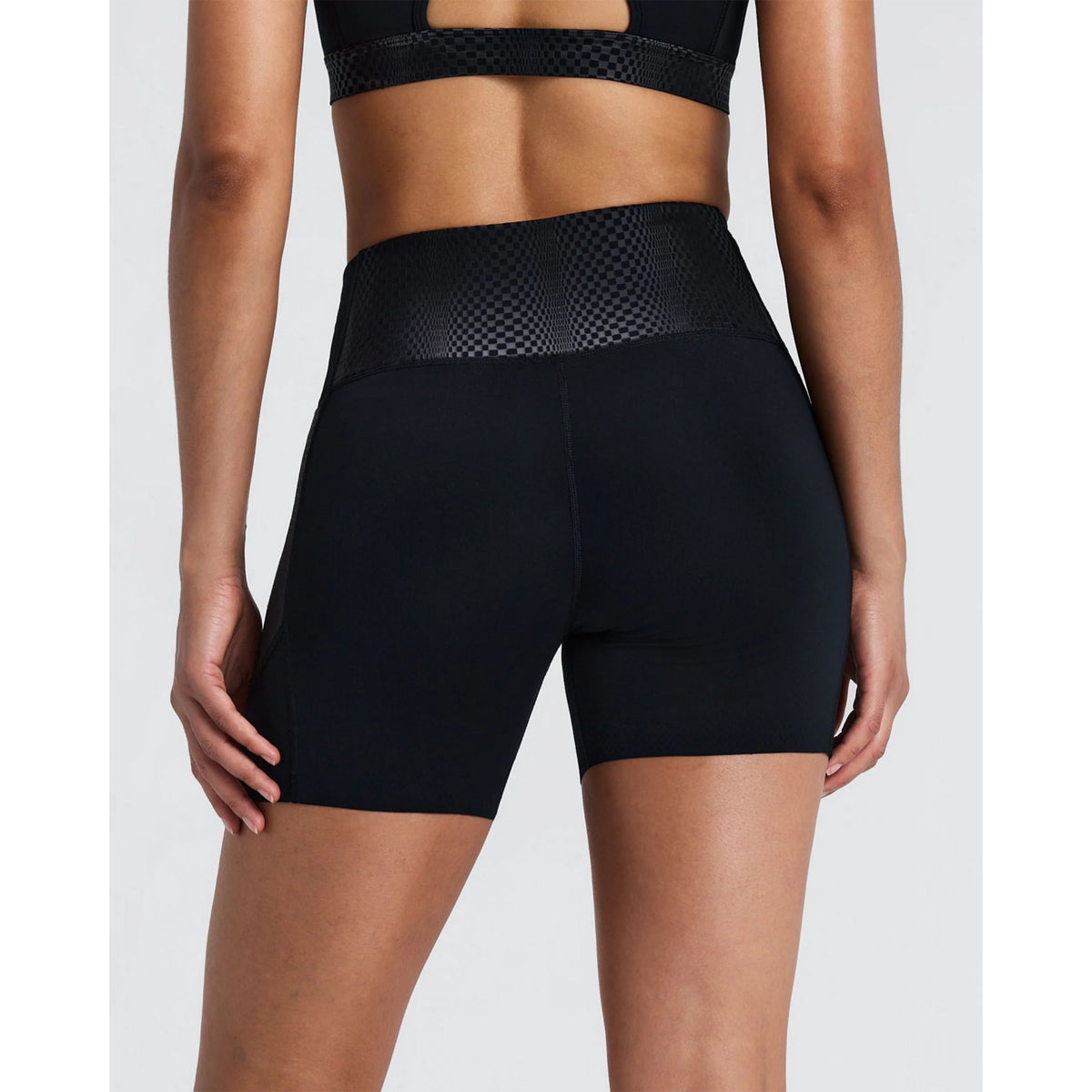 Women's Stamina-V Threshold 5" High Waist Compression Shorts Black