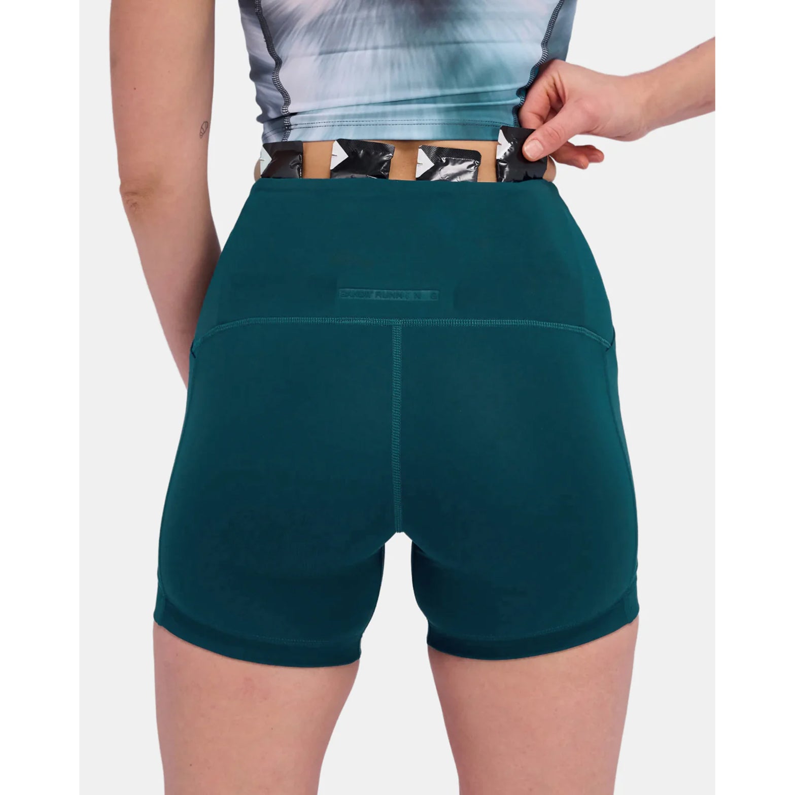 Women's Stamina 5 Inch High Waisted Compression Shorts Storm - Achilles Heel