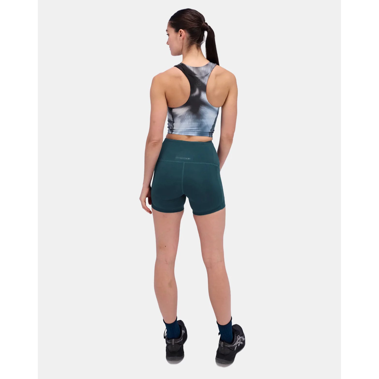 Women's Stamina 5 Inch High Waisted Compression Shorts Storm - Achilles Heel