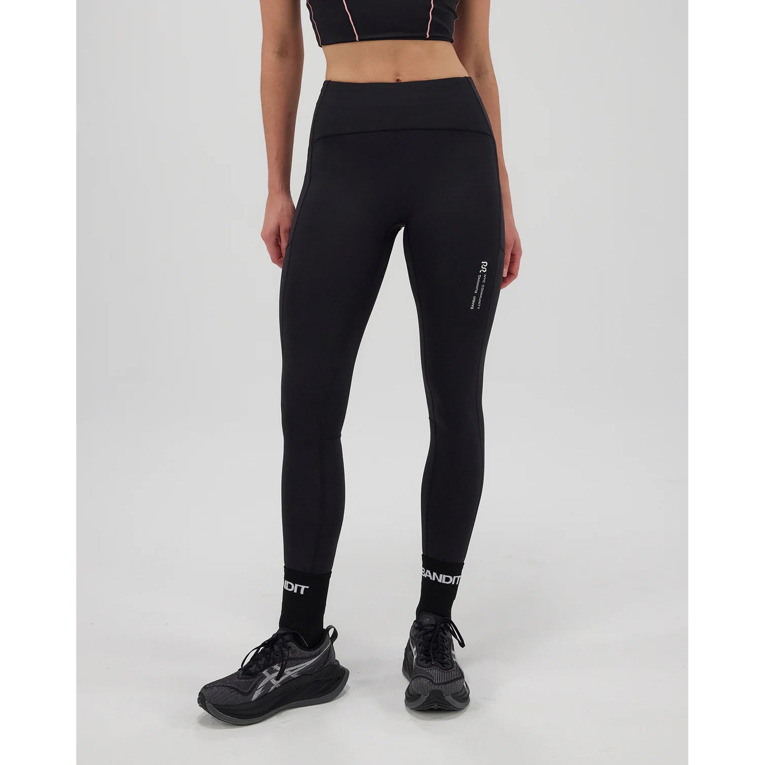 Women's Stamina Pop Stitch High Waist Leggings Black - Achilles Heel