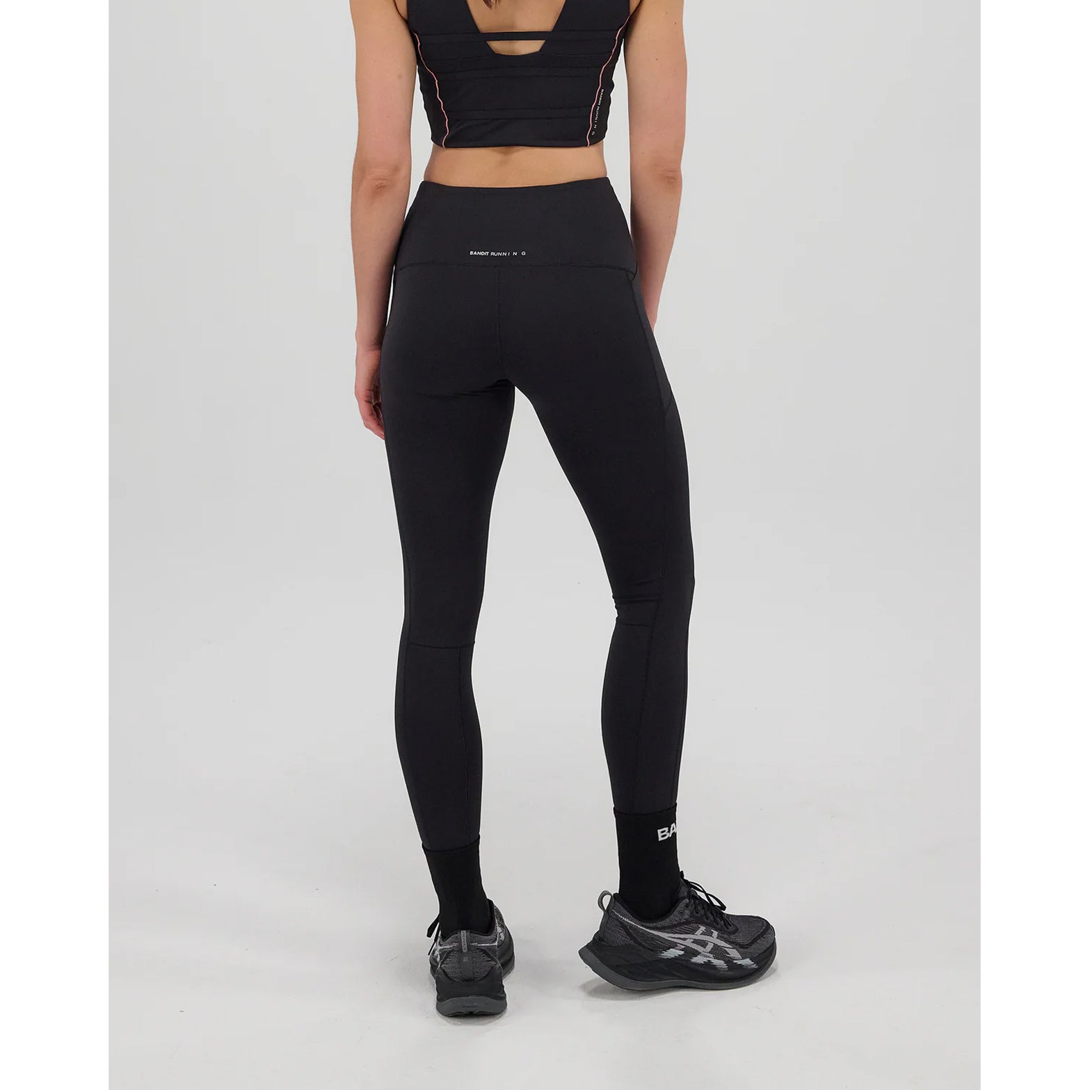 Women's Stamina Pop Stitch High Waist Leggings Black - Achilles Heel