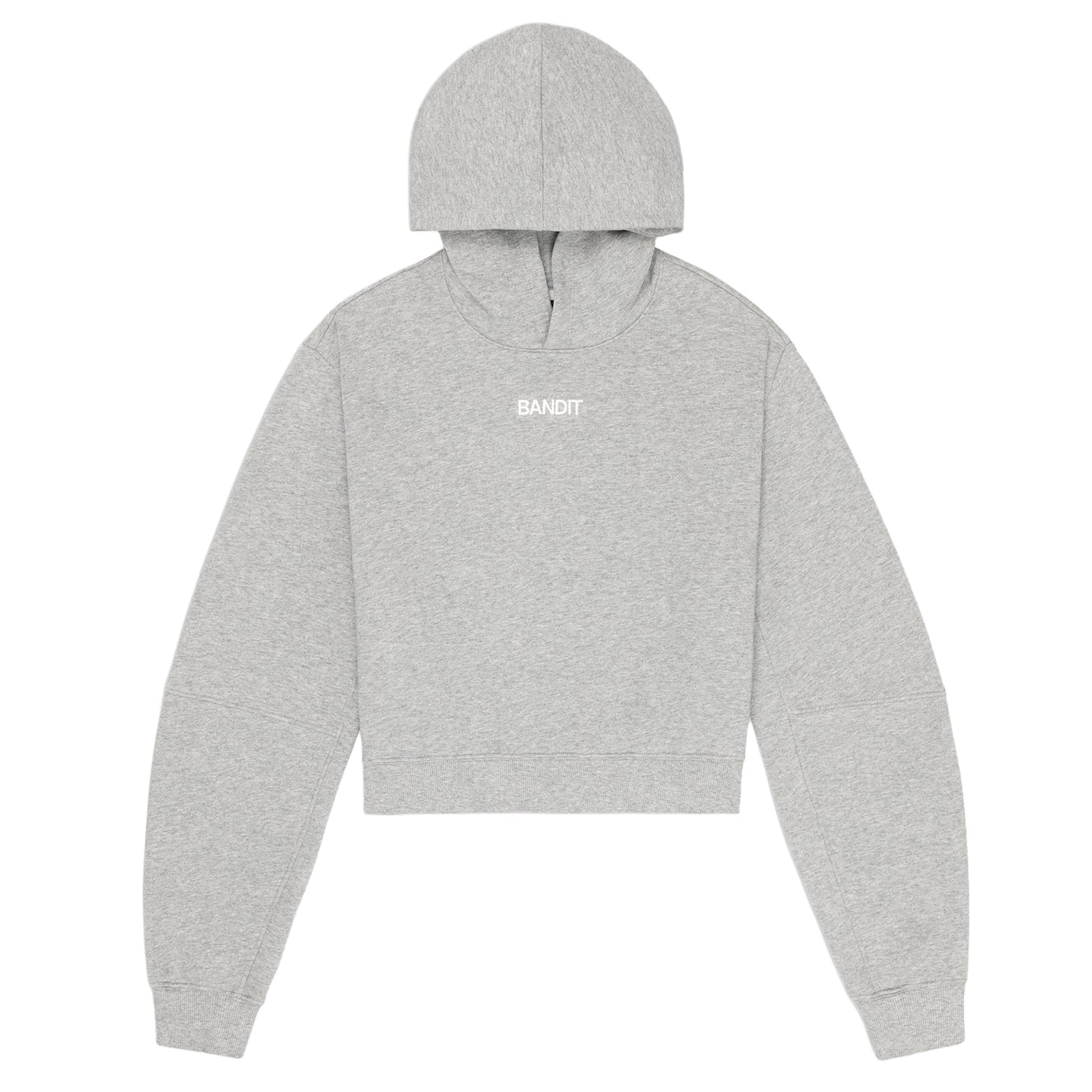 Women's Stitched Logo Cropped Hoodie Heather Grey - Achilles Heel