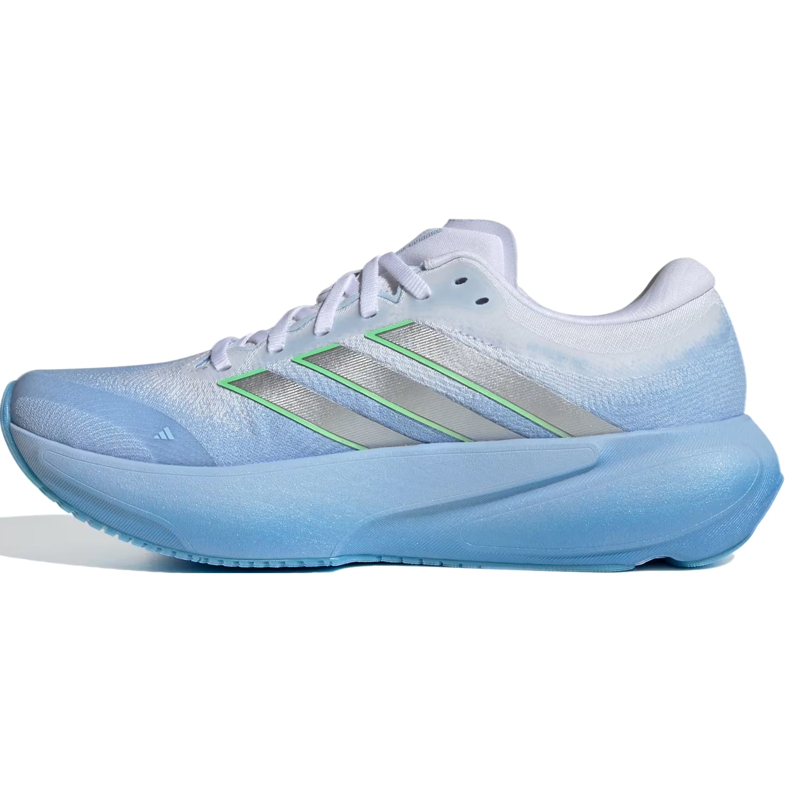 Women's Supernova Rise 3 Running Shoes Glow Blue / Silver Metallic / Cloud White