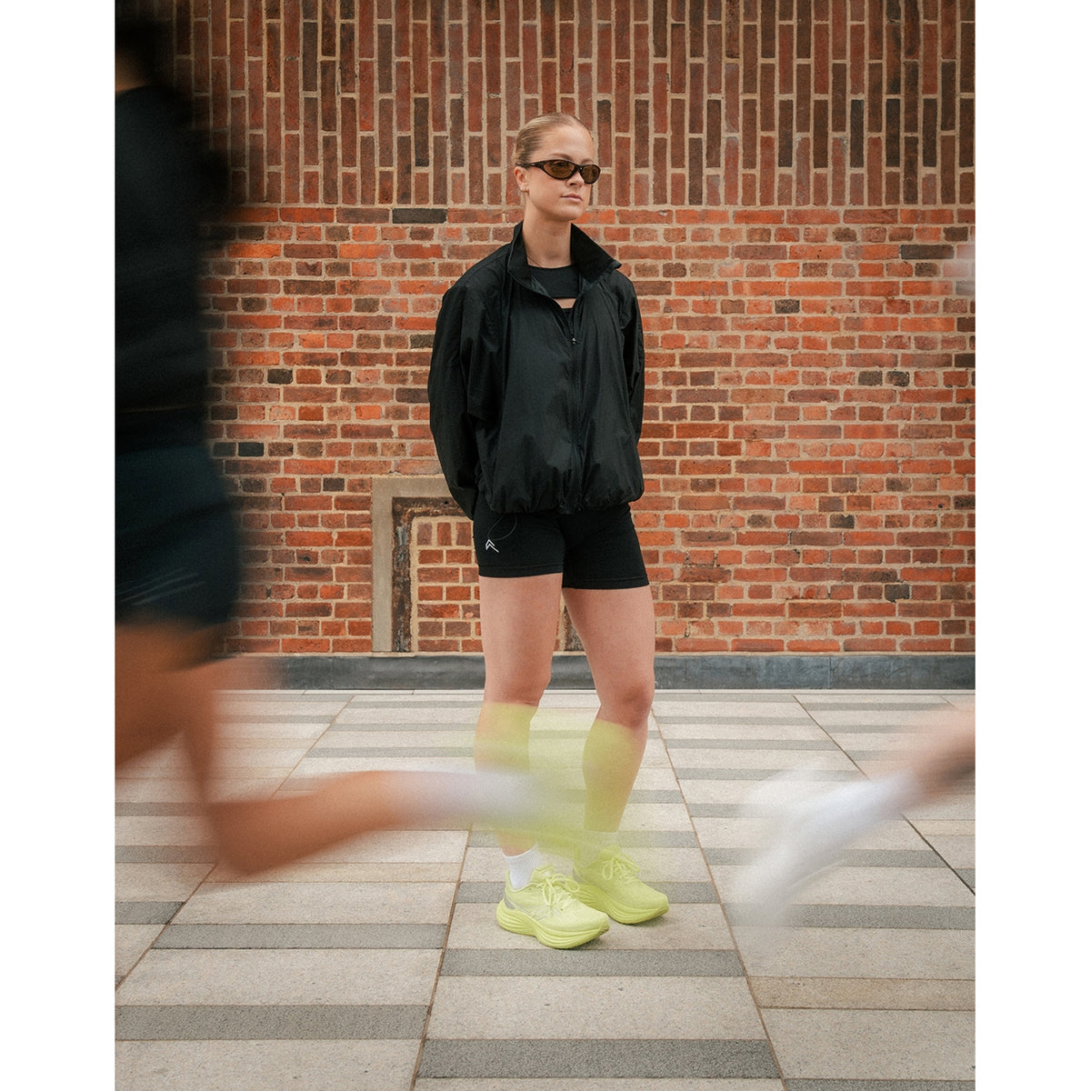 Women's Saucony Triumph 24 Running Shoes Torte Touch side view on female runner showing incrediLUX foam cushioning with breathable comfort mesh for plush comfortable daily training and long runs