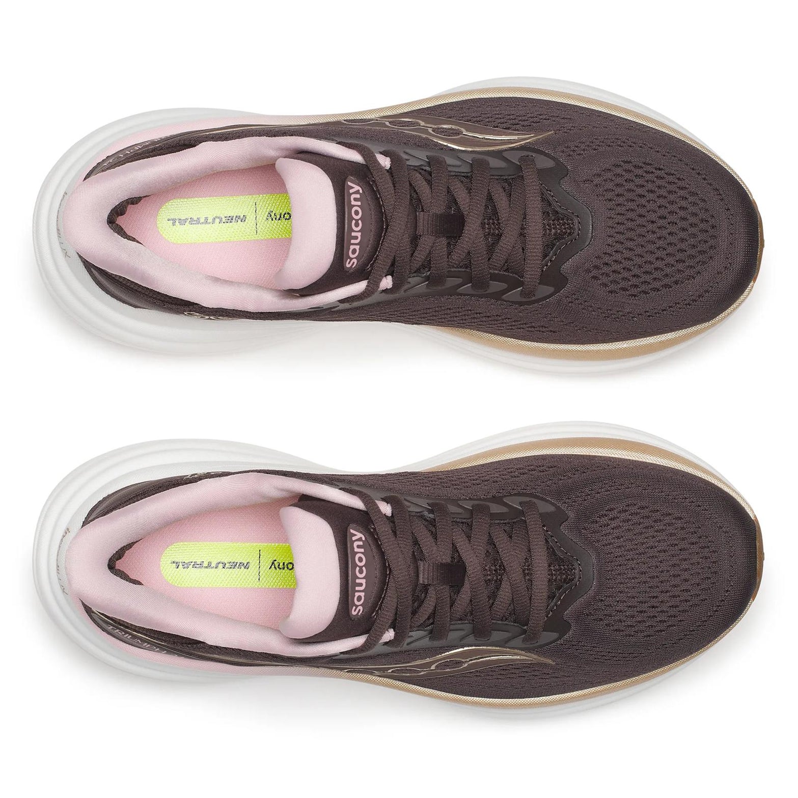 Women's Saucony Triumph 24 Running Shoes Torte Touch top view showing breathable comfort mesh upper with plush secure fit for comfortable high-mileage training