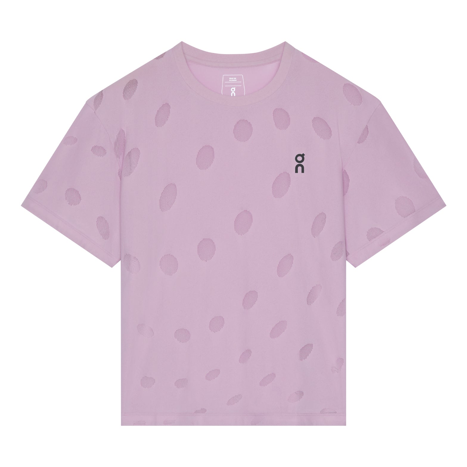 Women's On Zero-T Breathe Foxglove front product view showing ultralight functional jacquard construction with On DryTec moisture-wicking fabric and minimalist design