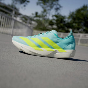 adidas Men's Adizero Takumi Sen 11 Running Shoes Flash Aqua / Zero Metalic / Mint Ton - achilles heel