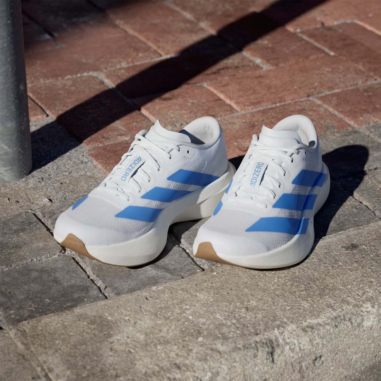 Women's Adizero EVO SL Running Shoes Cloud White / Blue Fusion / Off White - Achilles Heel