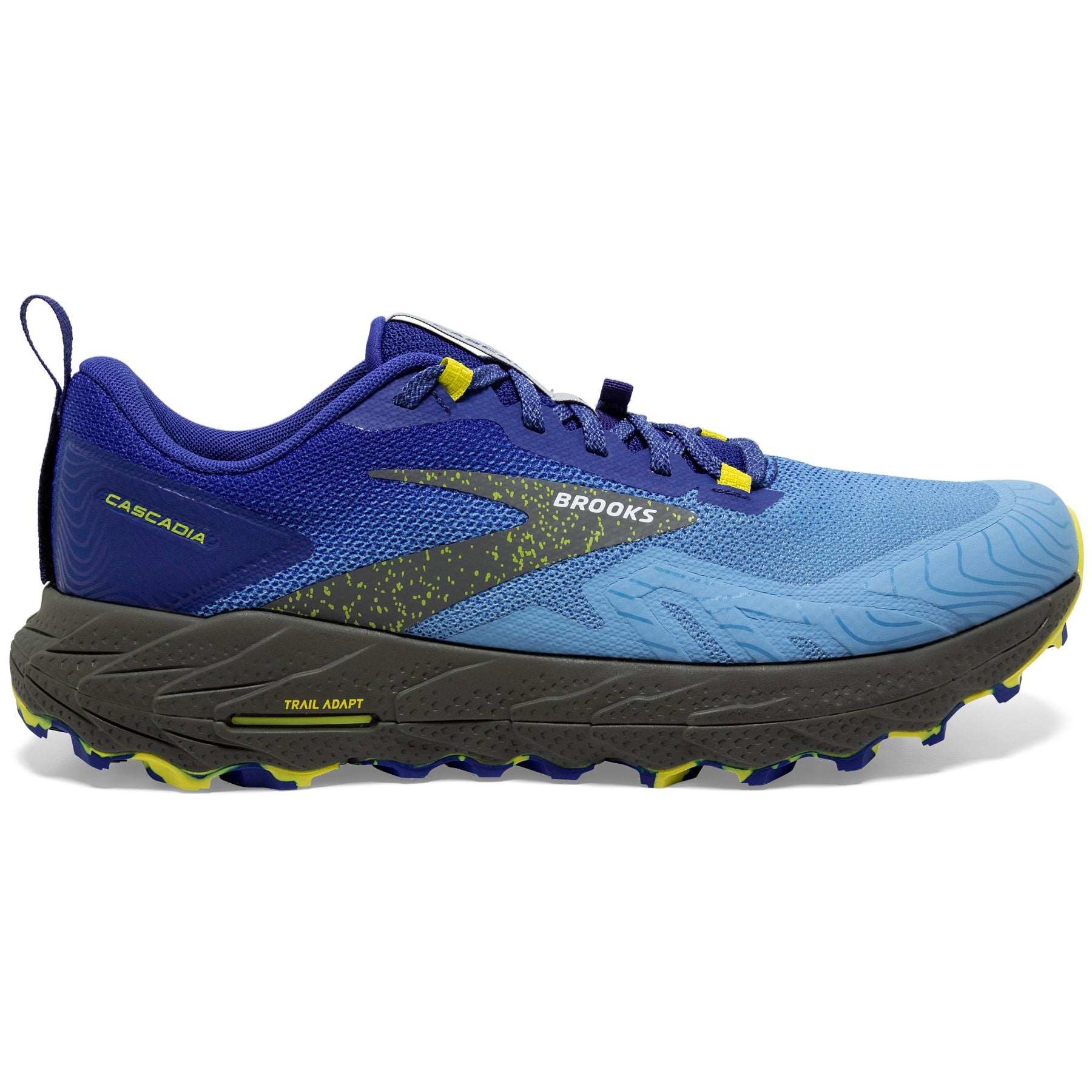 Brooks Men's Cascadia 17 Trail Running Shoes Blue / Surf the Web / Sulphur - Achilles Heel