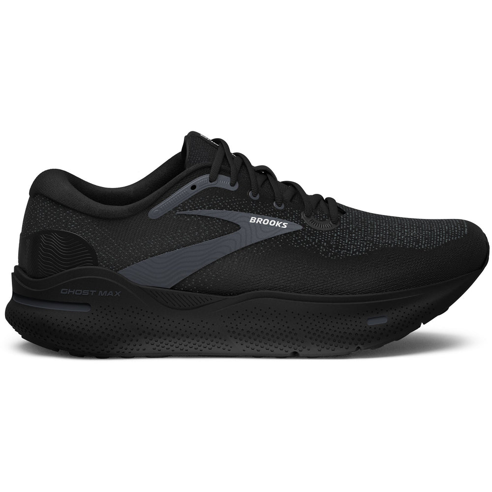 Brooks Men's Ghost Max Running Shoes Black / Black / Ebony - achilles heel