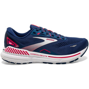 Brooks Women's Adrenaline GTS 23 Running Shoes Blue / Raspberry / White - achilles heel
