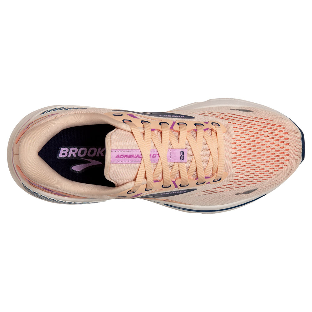 Brooks Women's Adrenaline GTS 23 Running Shoes Apricot / Estate Blue / Orchid - achilles heel