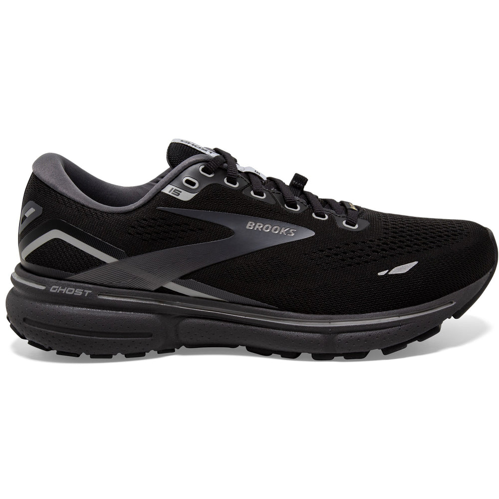 Brooks Men's Ghost 15 GORE-TEX Running Shoes Black / Blackened Pearl / Alloy - achilles heel