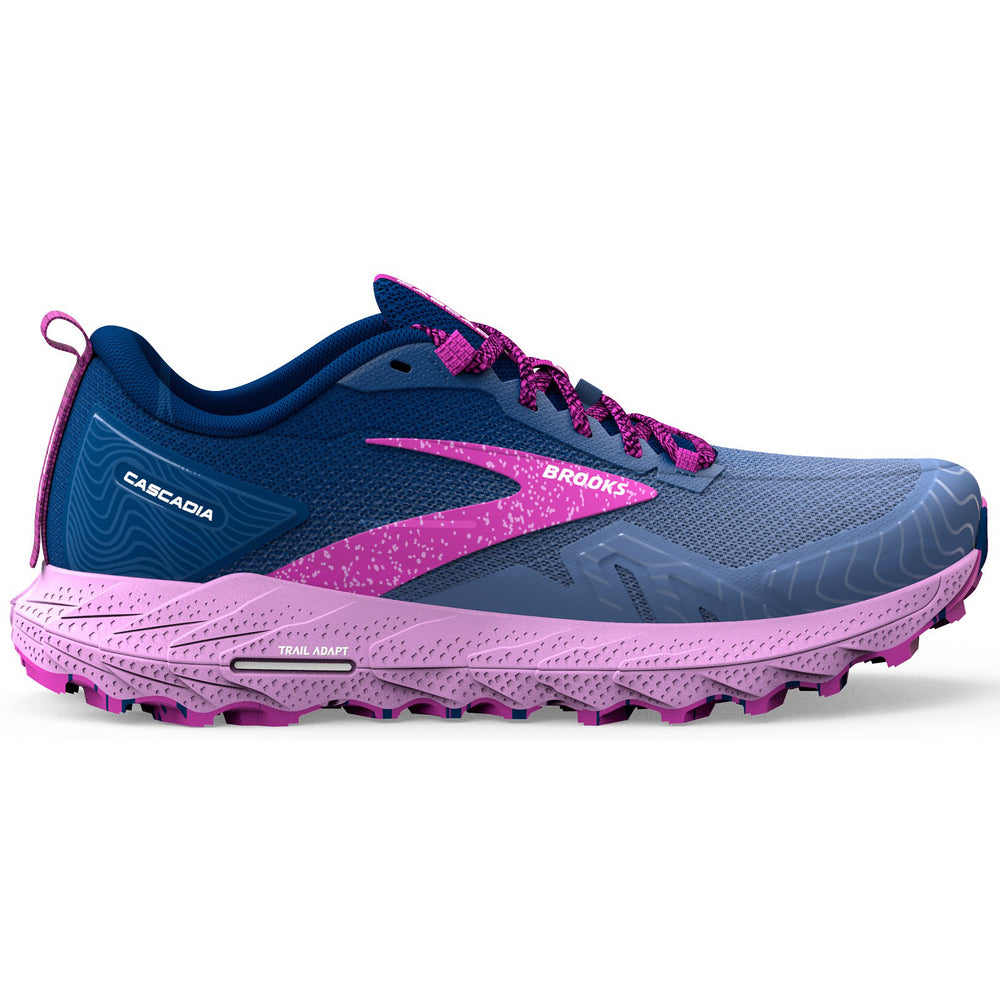 Brooks Women's Cascadia 17 Trail Running Shoes Navy / Purple / Violet - achilles heel