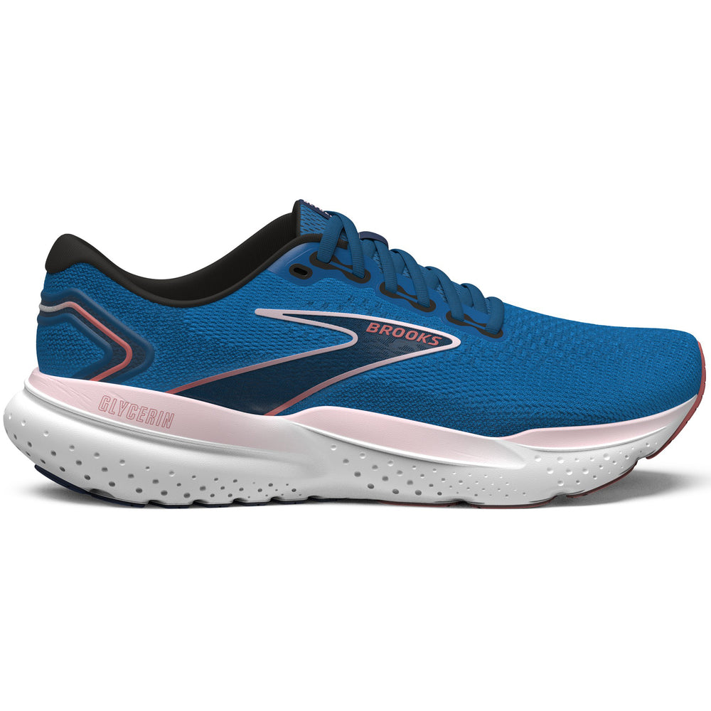 Brooks Women's Glycerin 21 Running Shoes Blue / Icy Pink / Rose - achilles heel