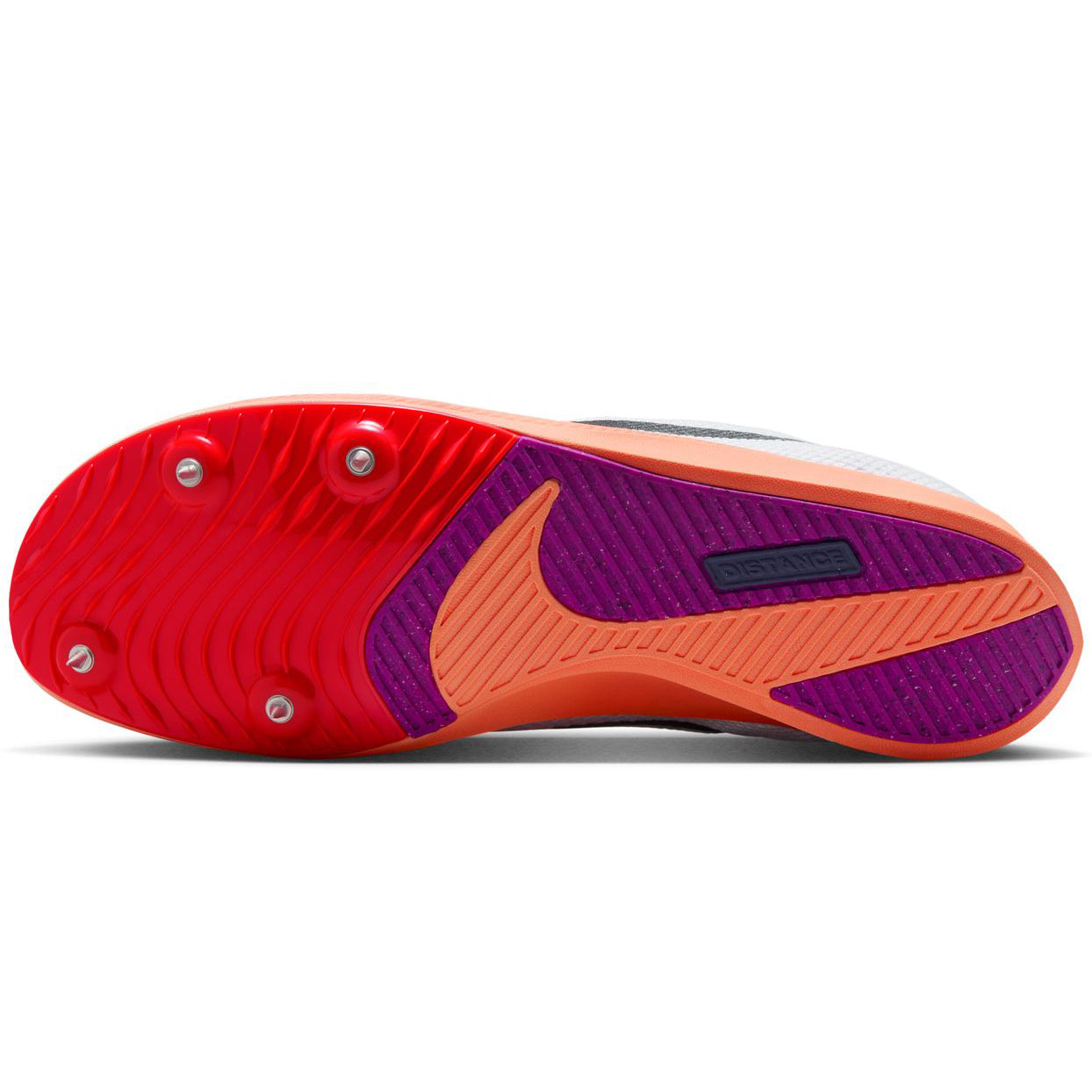 Zoom Rival Distance Running Spikes White / Bright Crimson / Hyper Turquoise / Obsidian - Achilles Heel