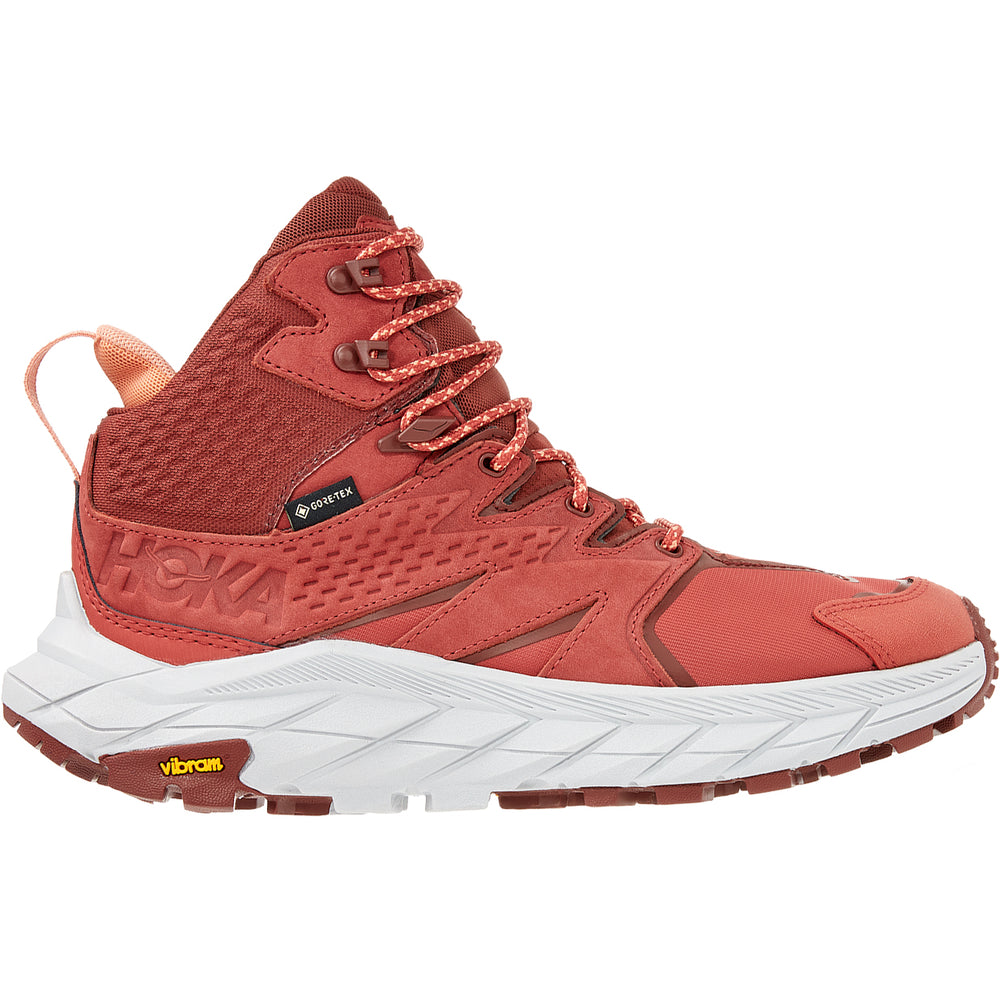 Hoka Women's Anacapa Mid GORE-TEX Walking Boots Hot Sauce / Cherry Mahogany - achilles heel