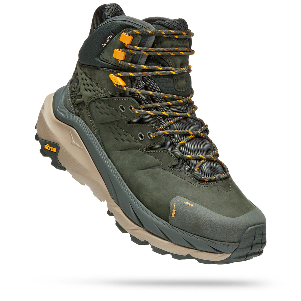 Hoka Men's Kaha 2 GORE-TEX Walking Boots Duffel Bag / Radiant Yellow - achilles heel