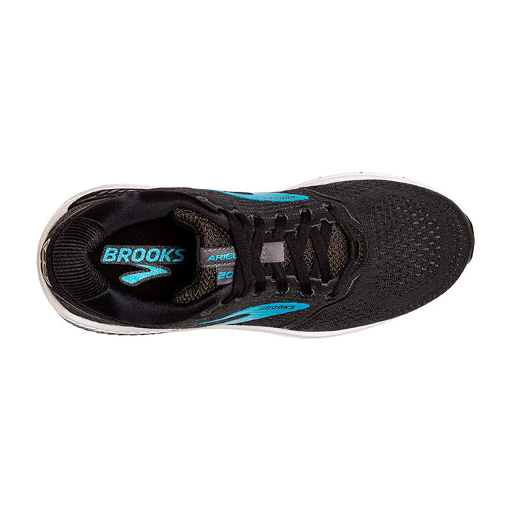 Brooks Women's Ariel 20 Running Shoes Black / Ebony / Blue - achilles heel