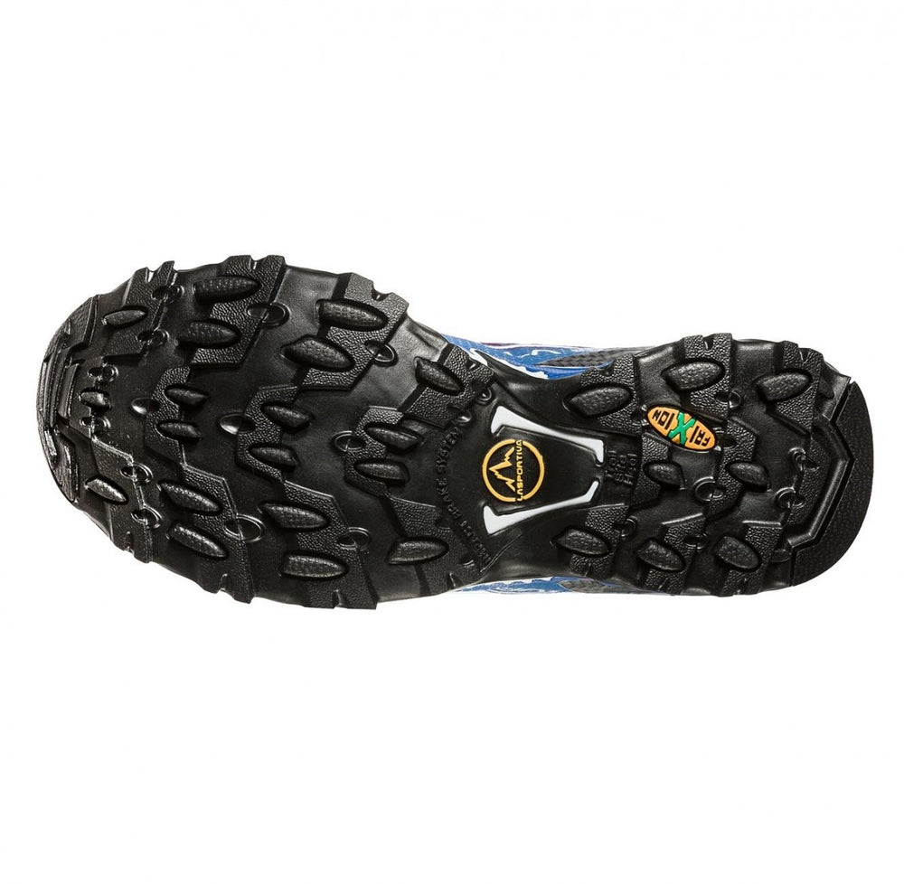 La Sportiva Women's Ultra Raptor Trail Running Shoes Carbon /  Cobalt Blue - achilles heel