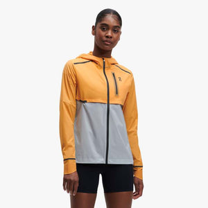 On Women's Weather Jacket Mango / Hail - achilles heel