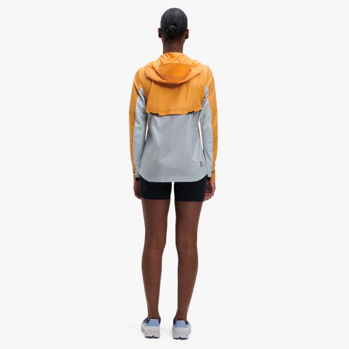 On Women's Weather Jacket Mango / Hail - achilles heel