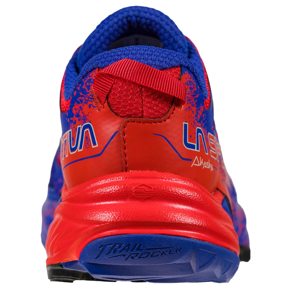 La Sportiva Women's Akasha Trail Running Shoes Royal / Cherry - achilles heel