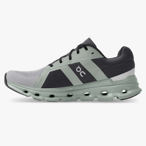 On Men's Cloudrunner Running Shoes Alloy / Moss - achilles heel