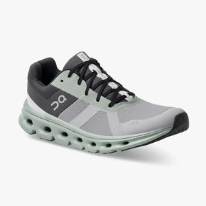 On Men's Cloudrunner Running Shoes Alloy / Moss - achilles heel