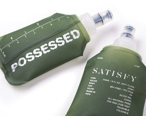 Satisfy Water Flask 250ml 2 Pack Army Green - achilles heel