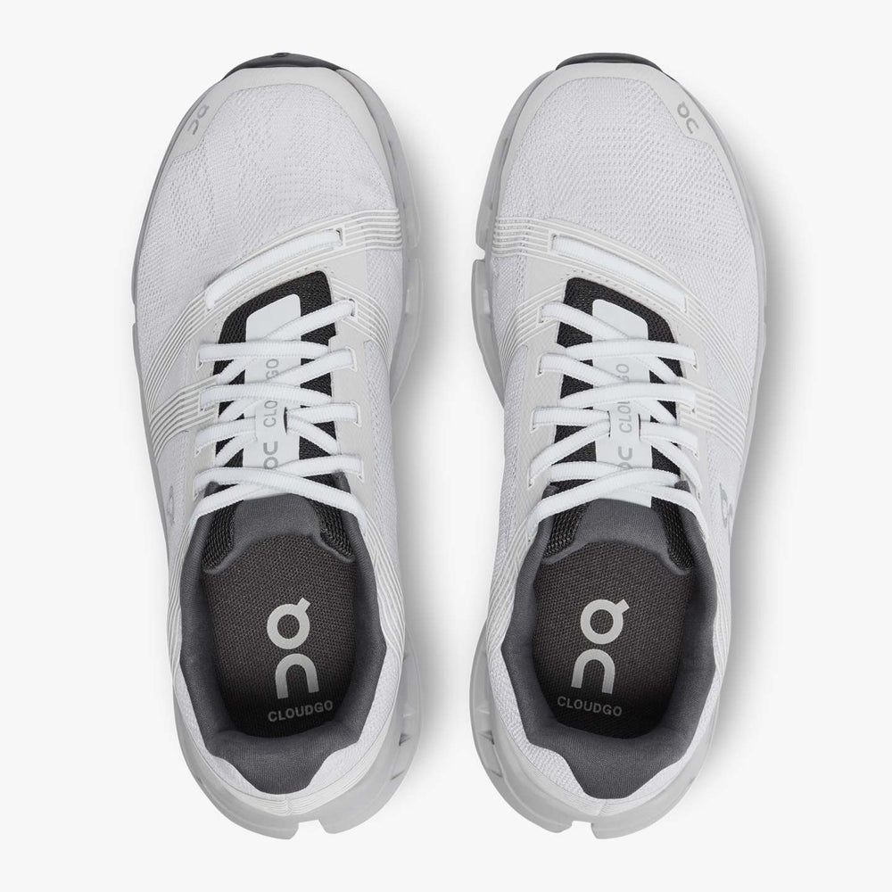 On Women's Cloudgo Running Shoes White / Glacier - achilles heel
