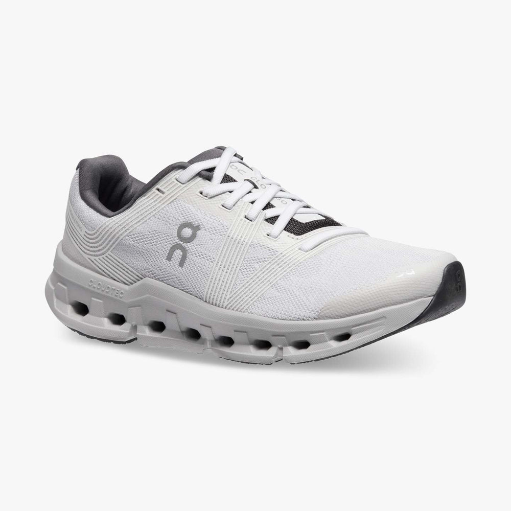 On Women's Cloudgo Running Shoes White / Glacier - achilles heel