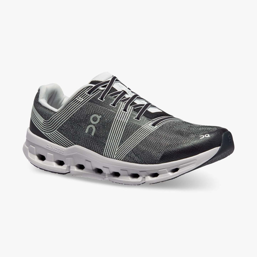 On Men's Cloudgo Running Shoes Black / Glacier - achilles heel