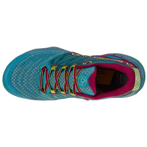 La Sportiva Women's Akasha 2 Trail Running Shoes Topaz / Red Plum - achilles heel