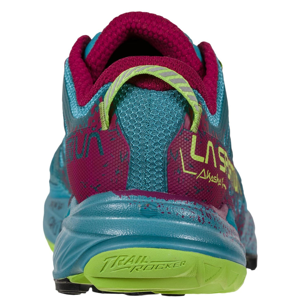 La Sportiva Women's Akasha 2 Trail Running Shoes Topaz / Red Plum - achilles heel