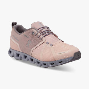 On Women's Cloud 5 Waterproof Running Shoes Rose / Fossil - achilles heel