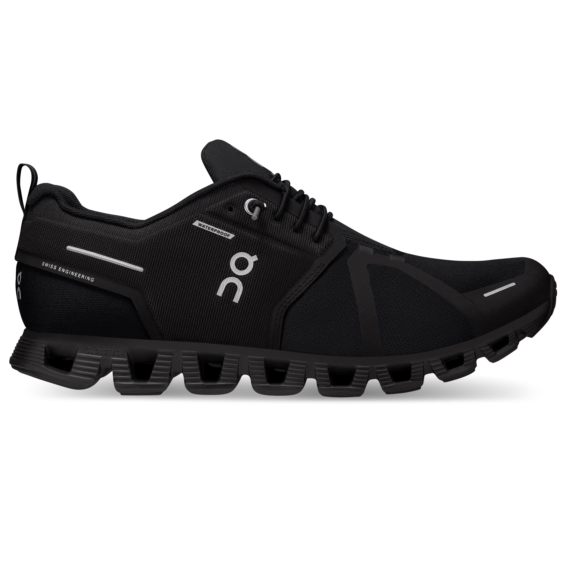 On Men's Cloud 5 Waterproof Running Shoes All Black - Achilles Heel