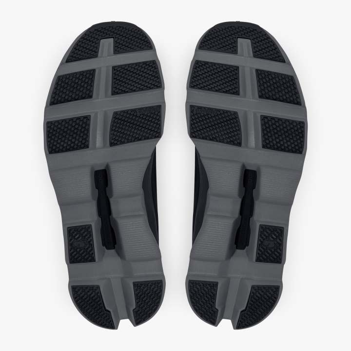 On Women's Cloudmonster Running Shoes Black / Magnet - achilles heel