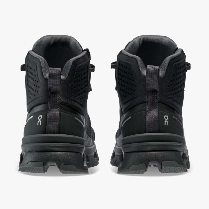 On Women's Cloudrock 2 Waterproof Walking Boots Black / Eclipse - achilles heel