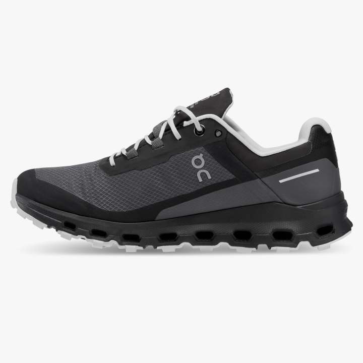 On Women's Cloudvista Waterproof Trail Running Shoes Eclipse / Black - achilles heel