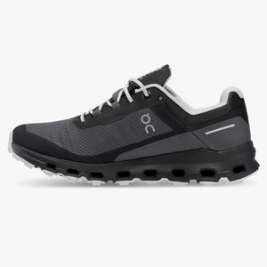 On Women's Cloudvista Waterproof Trail Running Shoes Eclipse / Black - achilles heel