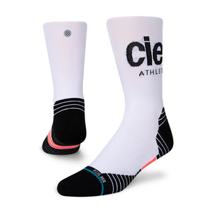 Stance Performance Ciele Logo Crew Socks White - achilles heel