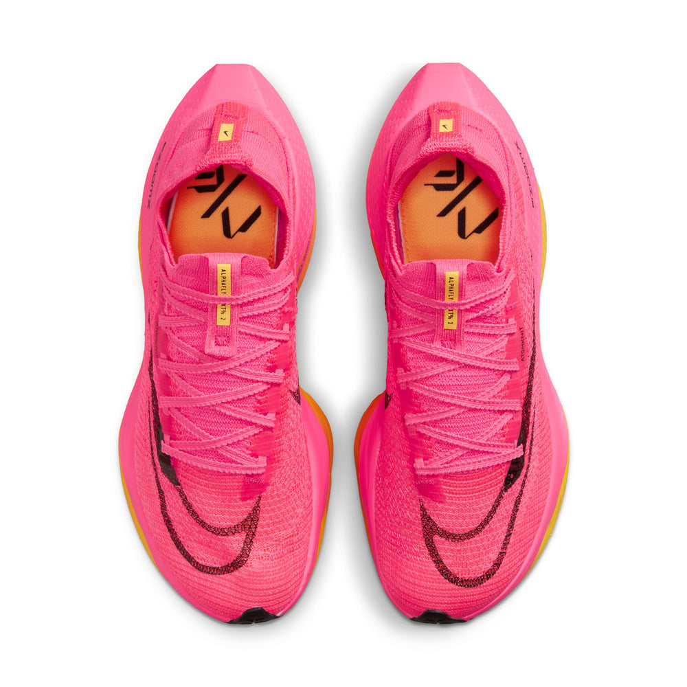 Nike Women's Alphafly 2  Running Shoes Hyper Pink / Black / Laser Orange - achilles heel