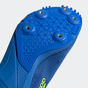 adidas Allroundstar J Running Spikes Football Blue / Solar Yellow - achilles heel