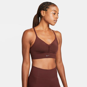 Nike Women's Indy Seamless Bra Bronze Eclipse / Dark Smoke Grey - achilles heel