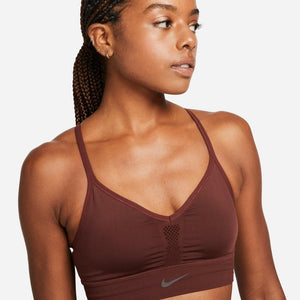 Nike Women's Indy Seamless Bra Bronze Eclipse / Dark Smoke Grey - achilles heel